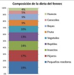Composición de la dieta del fennec